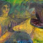 Maria mit Hund und Krähe