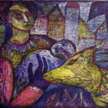 Wv 132 "Maria mit Kind, Hund und Krähe"