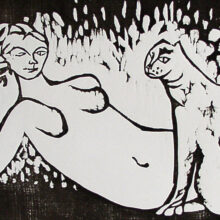 Wv16 von 1960 "Liegender Akt mir Kater" Wv16 von 1960